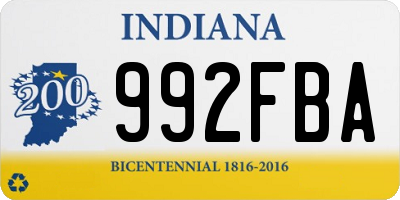 IN license plate 992FBA