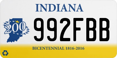 IN license plate 992FBB