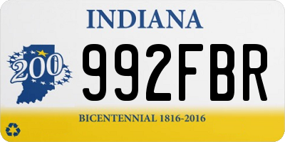 IN license plate 992FBR