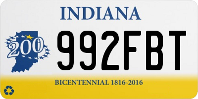 IN license plate 992FBT