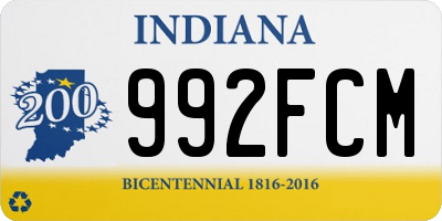 IN license plate 992FCM