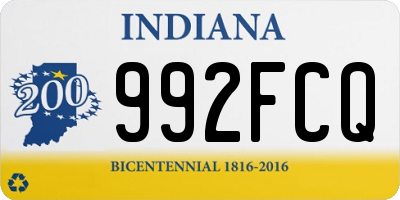 IN license plate 992FCQ