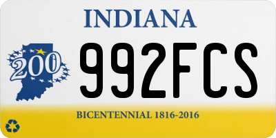 IN license plate 992FCS