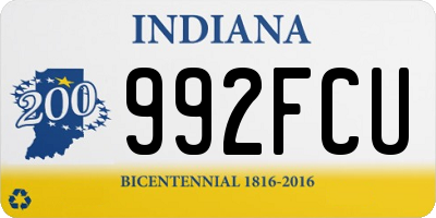 IN license plate 992FCU