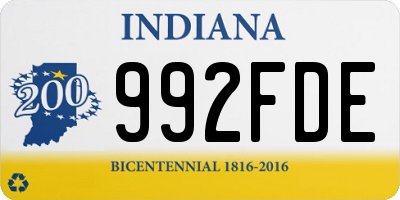 IN license plate 992FDE