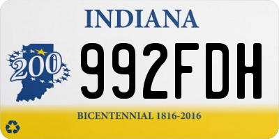 IN license plate 992FDH