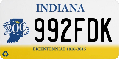 IN license plate 992FDK