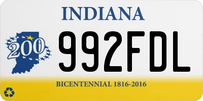 IN license plate 992FDL