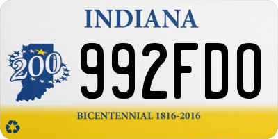 IN license plate 992FDO