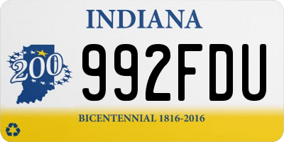 IN license plate 992FDU