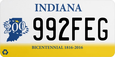 IN license plate 992FEG