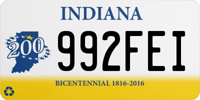 IN license plate 992FEI