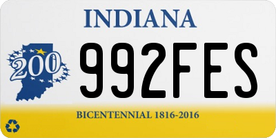 IN license plate 992FES