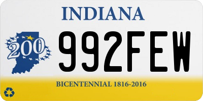 IN license plate 992FEW