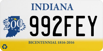 IN license plate 992FEY