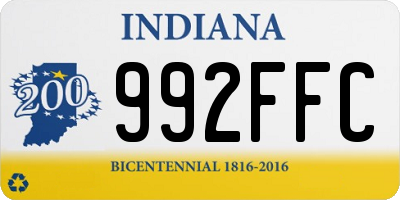 IN license plate 992FFC