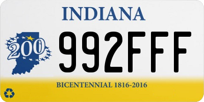 IN license plate 992FFF