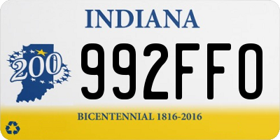 IN license plate 992FFO