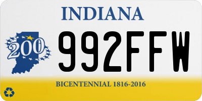 IN license plate 992FFW