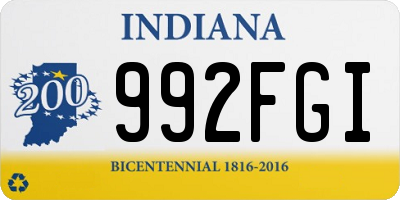 IN license plate 992FGI