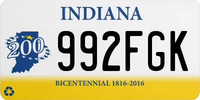 IN license plate 992FGK