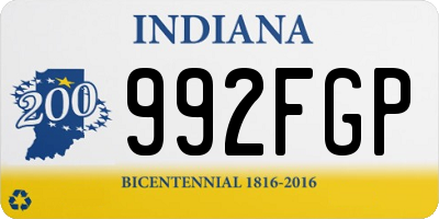 IN license plate 992FGP