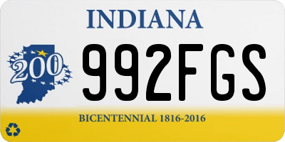 IN license plate 992FGS