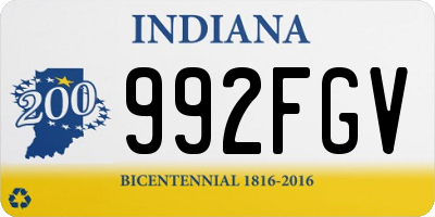 IN license plate 992FGV