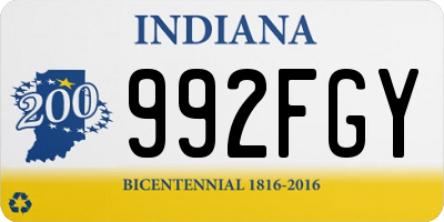 IN license plate 992FGY