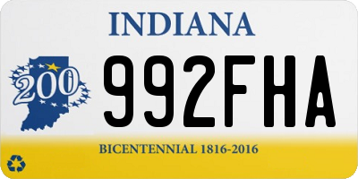 IN license plate 992FHA