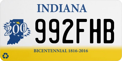 IN license plate 992FHB