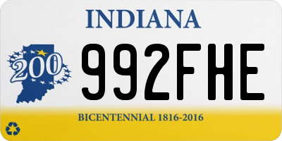 IN license plate 992FHE