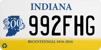 IN license plate 992FHG