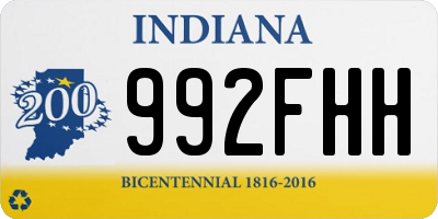 IN license plate 992FHH