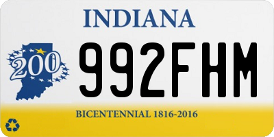 IN license plate 992FHM