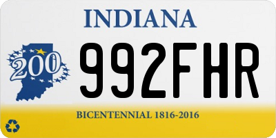 IN license plate 992FHR