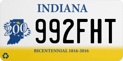 IN license plate 992FHT