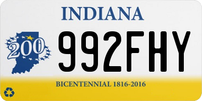 IN license plate 992FHY