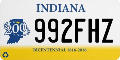 IN license plate 992FHZ