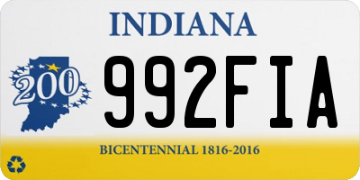 IN license plate 992FIA