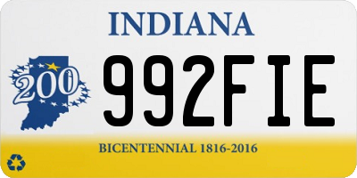 IN license plate 992FIE