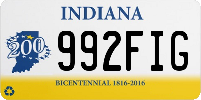 IN license plate 992FIG