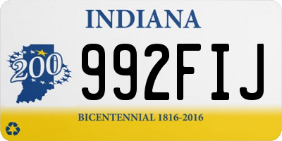 IN license plate 992FIJ