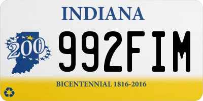 IN license plate 992FIM