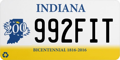 IN license plate 992FIT