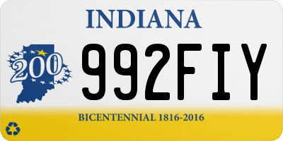 IN license plate 992FIY