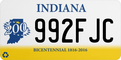 IN license plate 992FJC