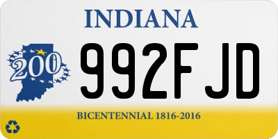 IN license plate 992FJD