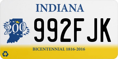 IN license plate 992FJK