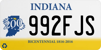 IN license plate 992FJS